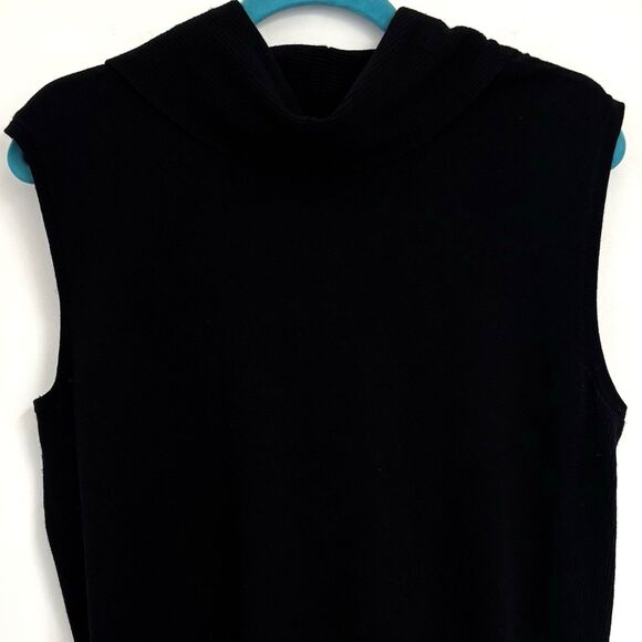 Roz & Ali Women's (2X) Black Sleeveless Cowl Neck Sweater 9”of Material for Cowl - Picture 7 of 11